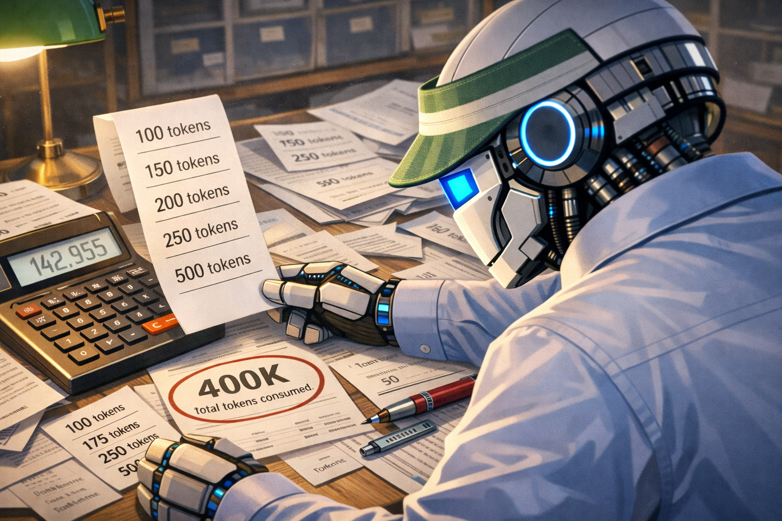 The bot checking token consumption — 400K tokens adds up fast