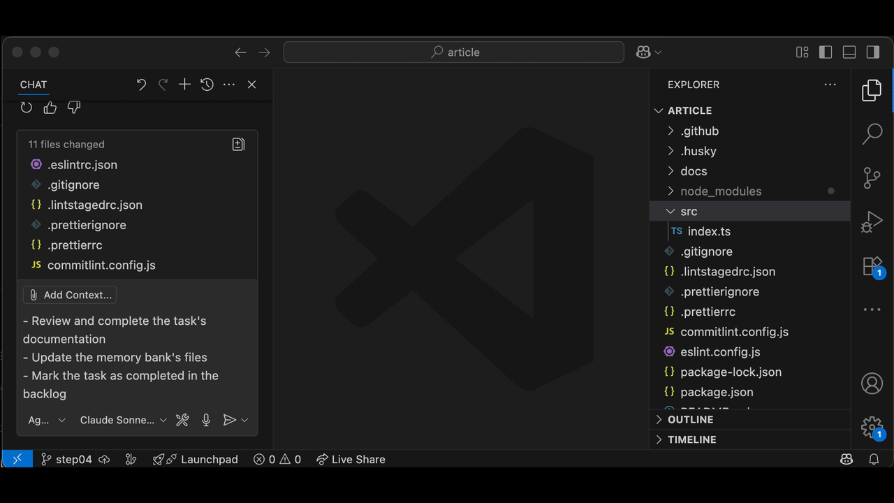 review and document the task